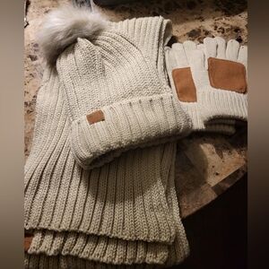 Cozy Knit Hat, Scarf, and Gloves Set